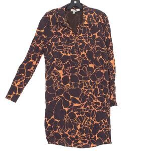 Habitual Dress Shift Abstract Earthy Retro Boho Grunge 70s Minimalist Size Small